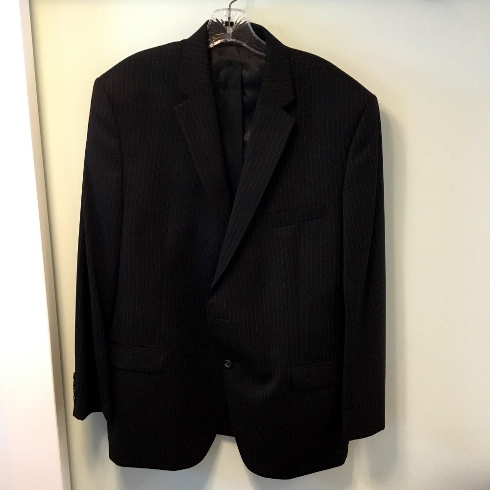 Ralph Lauren Suit Jacket Black/gray pinstripes
